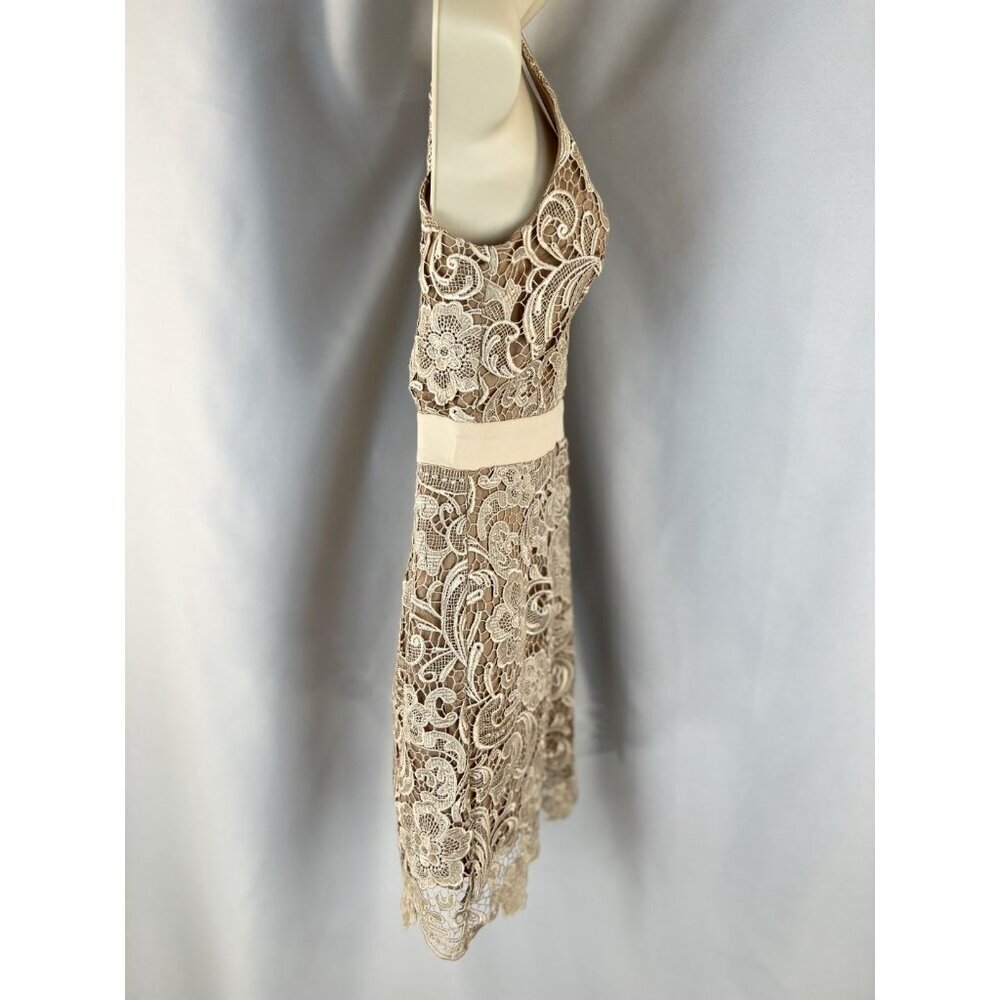 NWT Dress the Population Ava Nude Lace Dress $208 - Picture 11 of 15